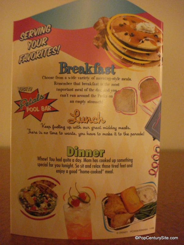 Menu in Room